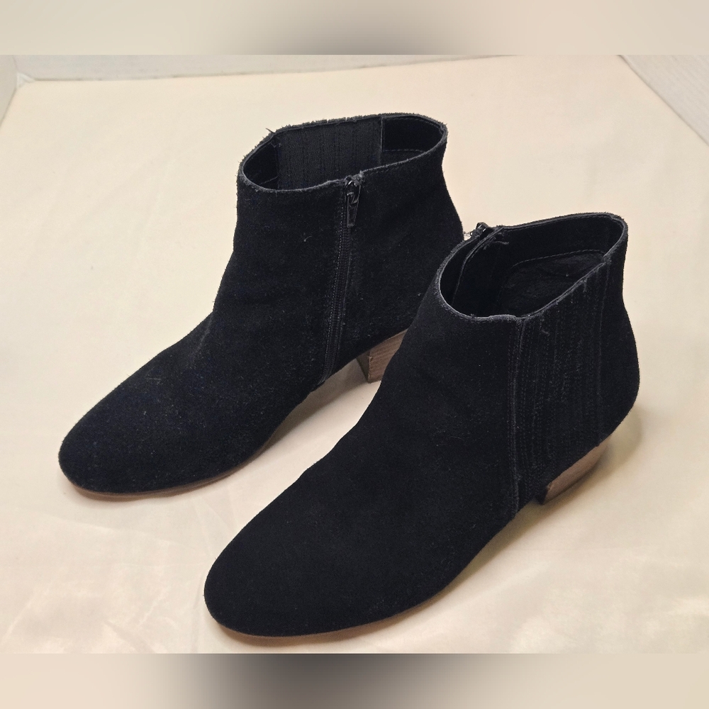 Crown Vintage Women's Ryder Ankle Bootie Black Leather Suede Size 10M